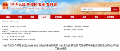 中方县入选乡村治理体系建设首批试点单位