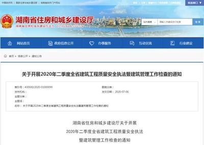 这“十查”个个是重点!湖南开展全省建筑工程质量安全执法大检查