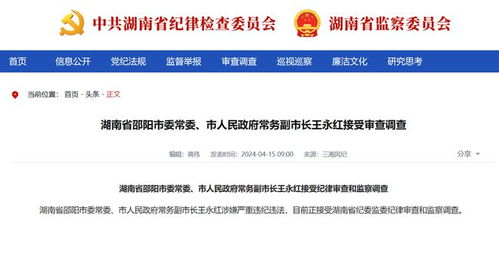 湖南一常务副市长被查，三天前仍出席会议引发关注